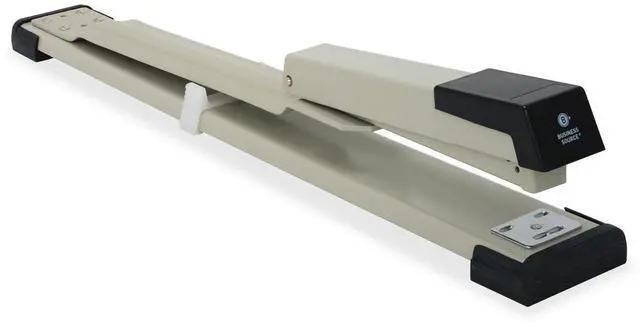 Alt view image 9 of 11 - Business Source Stapler Long Reach 20 Sht Cap Putty/Gray/Black 62827