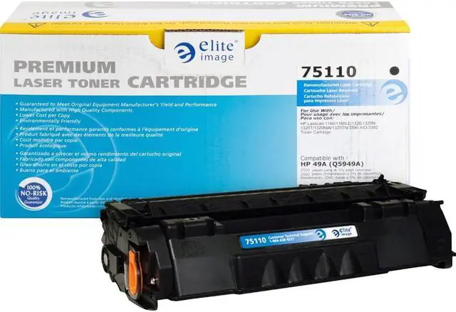 Alt view image 2 of 3 - Elite Image 75110 Laser Cartridge 2500 Page Yield Black Replacement for HP 49A