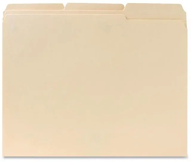 Alt view image 4 of 5 - Sparco File Folder 1/3 Cut Assorted Tab 2-Ply Ltr 100/BX MLA SP211113