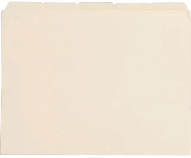 Main image of Business Source File Folder 1/5-Cut Tab 3/4" Exp. 11 Pt. Ltr 100/BX Manila 43567