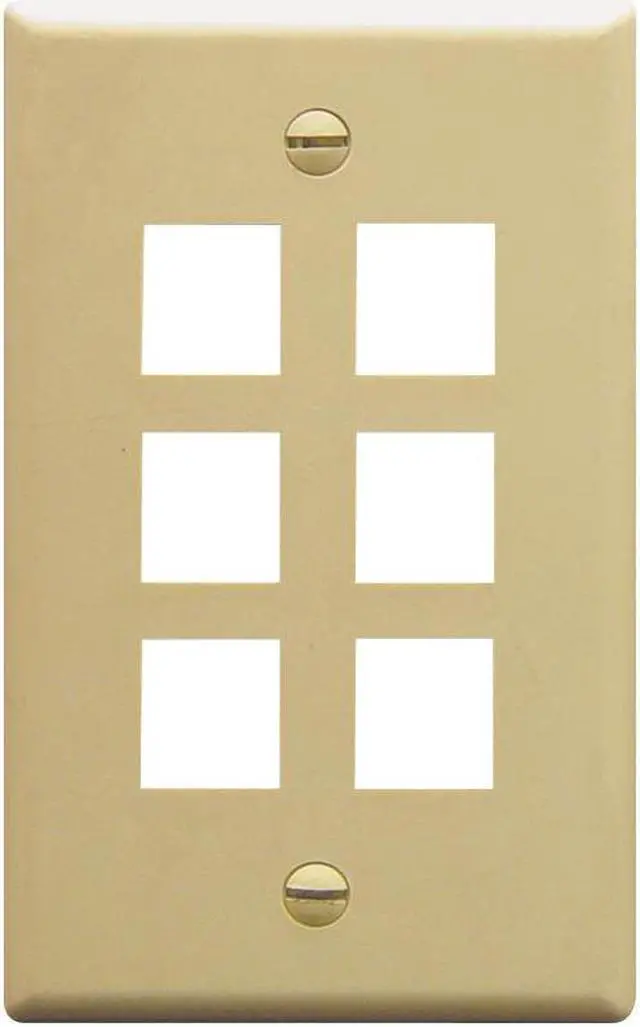 Alt view image 6 of 6 - ICC ICC-FACE-6-IV Ic107F06Iv 6Port Face Ivory
