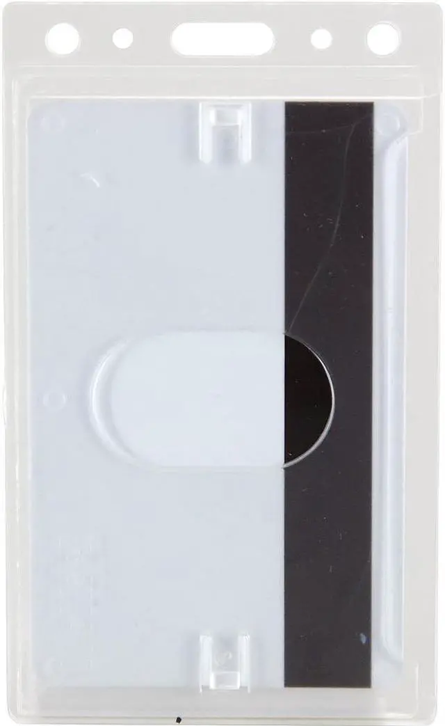 Alt view image 9 of 11 - SICURIX Rigid PC ID Badge Dispensers with Thumb Slot - Vertical - Support 2.50" x 3.50" Media - Vertical - Polycarbonate - 25 / Pack - Clear