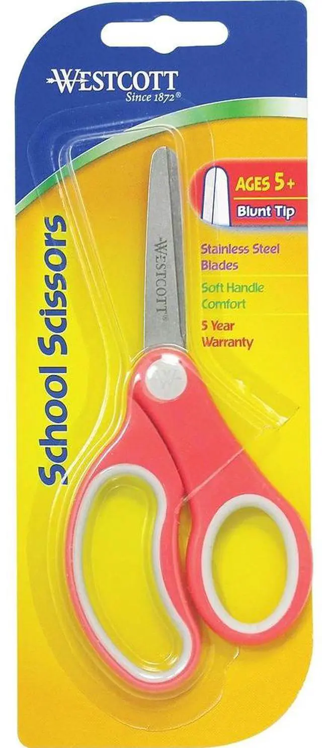 Alt view image 5 of 6 - Acme Kids Scissors Soft Handle Blunt 5" STST Blades/Assorted 14726