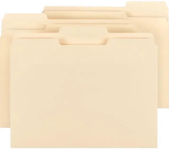 Alt view image 3 of 7 - Business Source File Folder Letter 9.5 pt 1/3 Cut 3/4" Exp. 150/BX MLA 78950