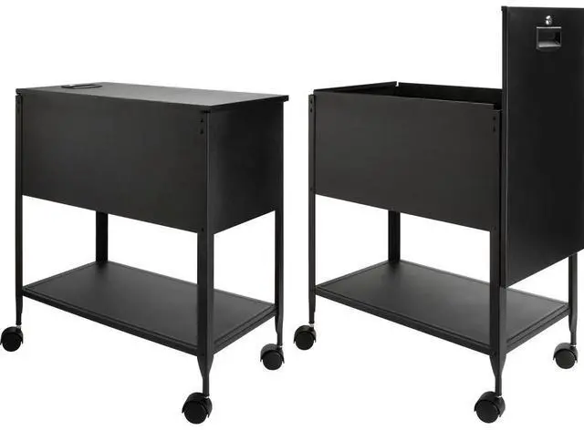 Alt view image 10 of 11 - Lorell Standard Mobile File Locking 13-1/2"x24-3/4"x28-1/4" BK 60177