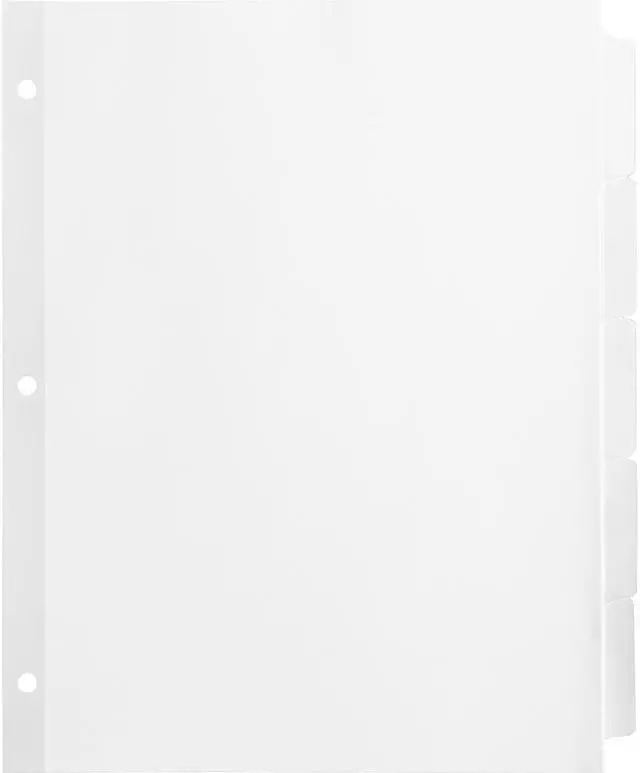 Alt view image 3 of 7 - Business Source Plain Tab Indexes 9/32" Holes 3HP 5Tab 36 Sets/BX WE 36683