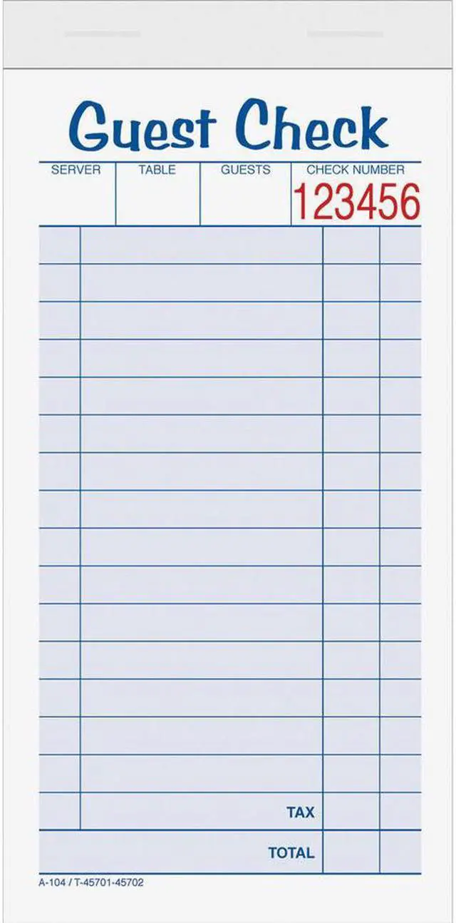 Alt view image 9 of 9 - Tops Guest Check Book