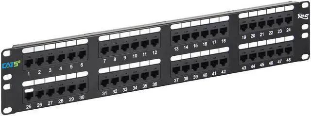 Alt view image 3 of 5 - PatchPanel 48PT, CAT5E, 2RMS