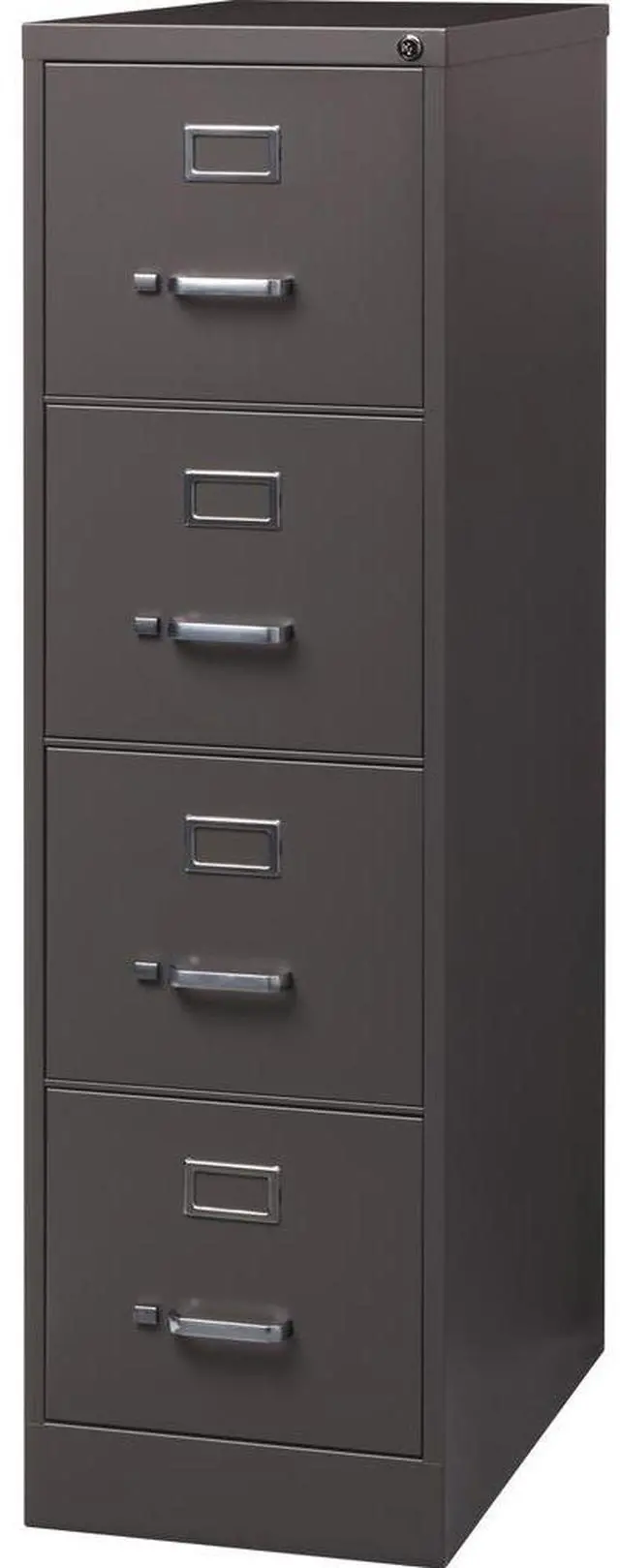 Alt view image 3 of 6 - Lorell LLR60155 Vertical File, 4 Drawer, 15 in. x 26.5 in. x 52 in., Medium Tone