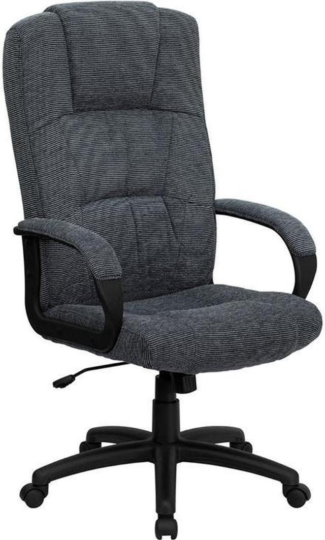Alt view image 12 of 20 - Flash Furniture BT-9022-BK-GG High Back Gray Fabric Executive Office Chair
