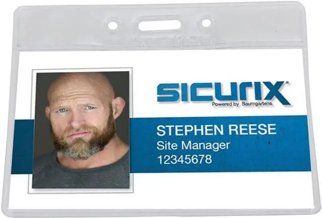 Alt view image 14 of 15 - SICURIX Vinyl Punched ID Badge Holders - Horizontal - Horizontal - 2.5" x 3.5" x - Vinyl - 50 / Pack - Clear