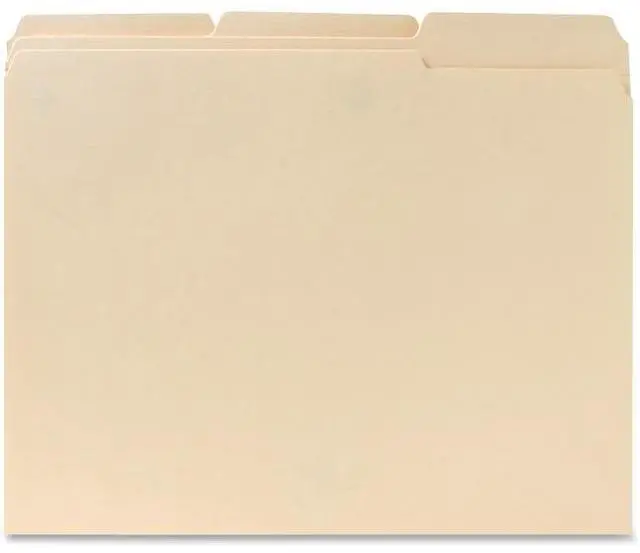 Alt view image 3 of 5 - Sparco File Folder 1/3 Cut Assorted Tab 2-Ply Ltr 100/BX MLA SP211113