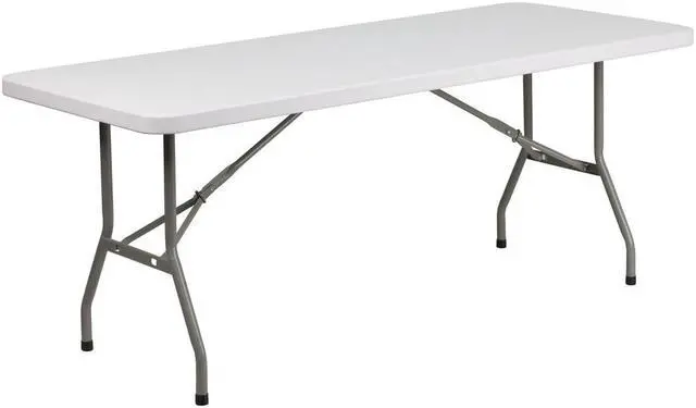 Alt view image 7 of 19 - 30''W x 72''L Granite White Plastic Folding Table