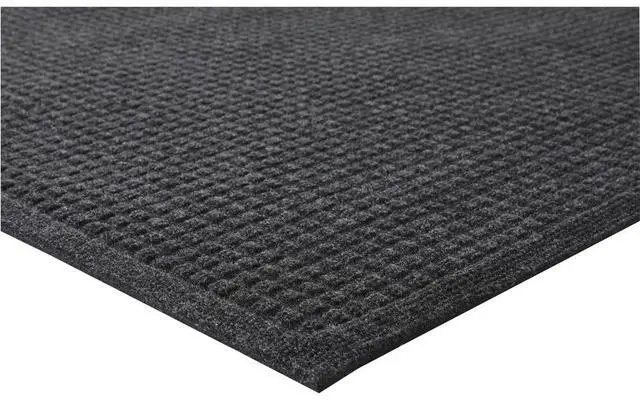 Alt view image 3 of 5 - Genuine Joe Indoor Floor Mats 3'x5' Charcoal Gray 58936