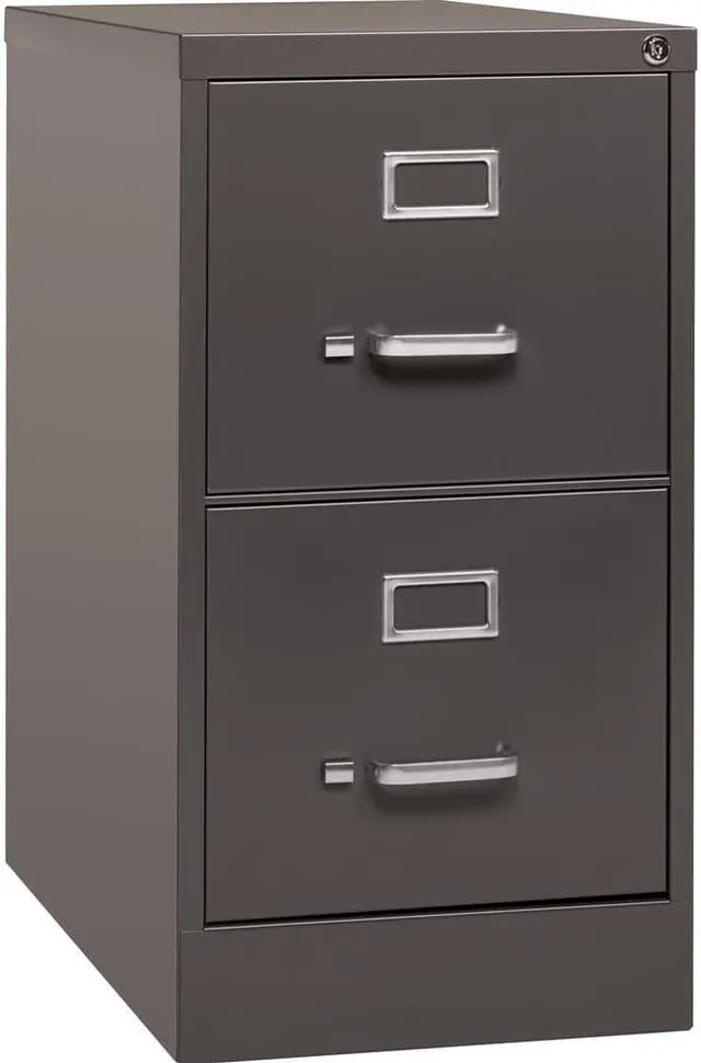 Alt view image 5 of 14 - Lorell LLR60156 Vertical File, 2 Drawer, 15 in. x 26.5 in. x 28.38 in., Medium Tone