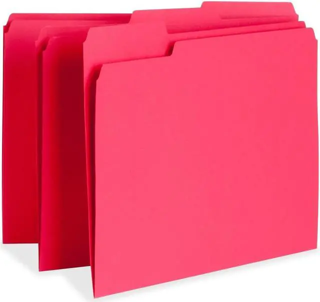 Alt view image 2 of 4 - Business Source File Folder 1-Ply 1/3 Cut Assorted Tabs Letter 100/BX RD 65776