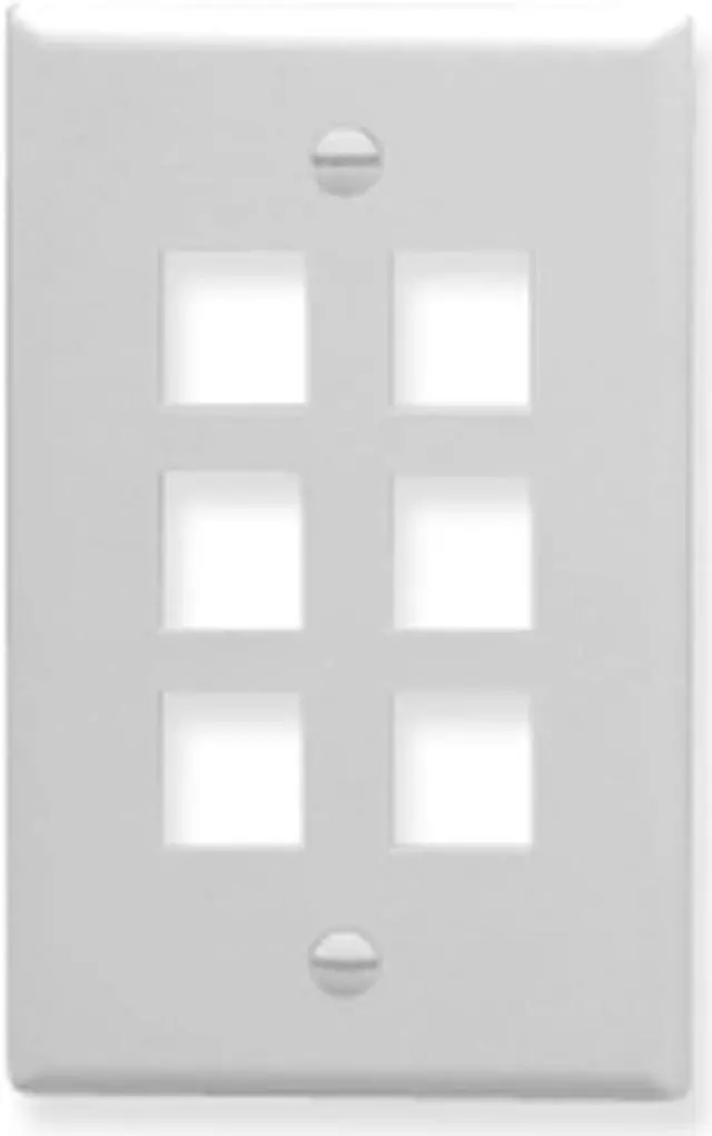 Alt view image 2 of 2 - ICC FACE-6-WH IC107F06WH- 6PORT FACE WHITE