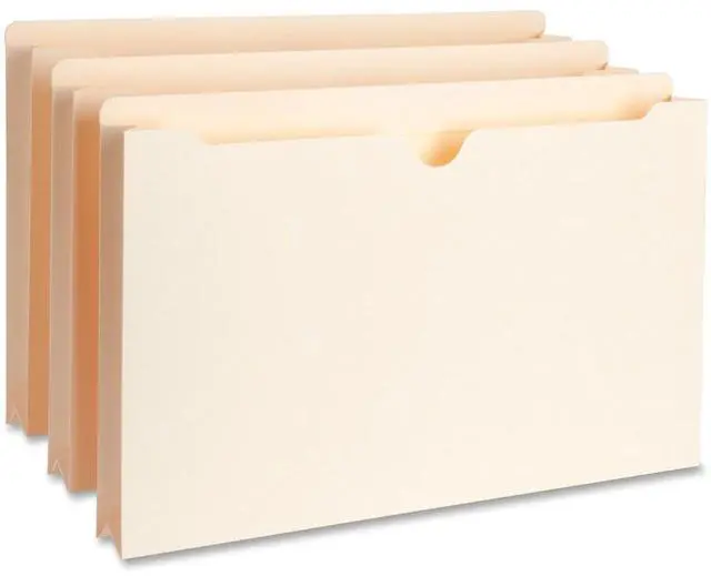 Alt view image 2 of 6 - Business Source File Pockets Straight Tab 1-1/2" Exp. 300 Cap. Lgl 50/BX MLA 65802