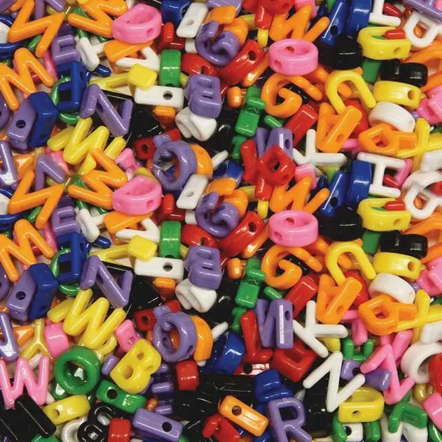 Alt view image 6 of 6 - Creativity Street Upper Case Letter Beads, Assorted Colors, 288 Beads/Set