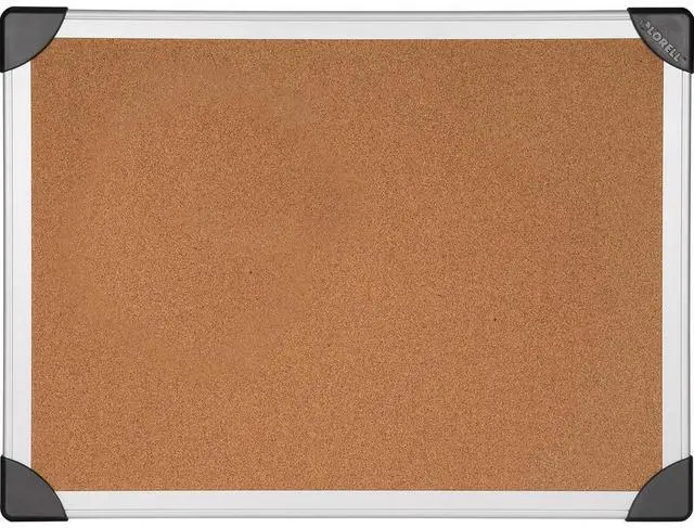 Alt view image 3 of 6 - Lorell Cork Board 3'x2' Aluminum Silver/Brown 19191