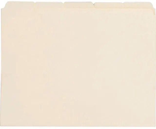 Alt view image 2 of 7 - Business Source File Folder 1/5-Cut Tab 3/4" Exp. 11 Pt. Ltr 100/BX Manila 43567