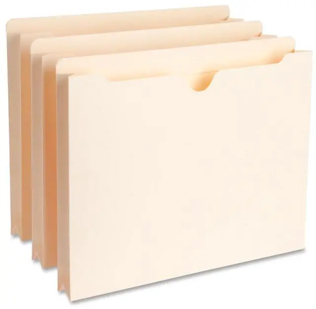 Alt view image 4 of 8 - Business Source File Pockets Straight Tab 1-1/2" Exp. 300 Cap. Ltr 50/BX MLA 65798