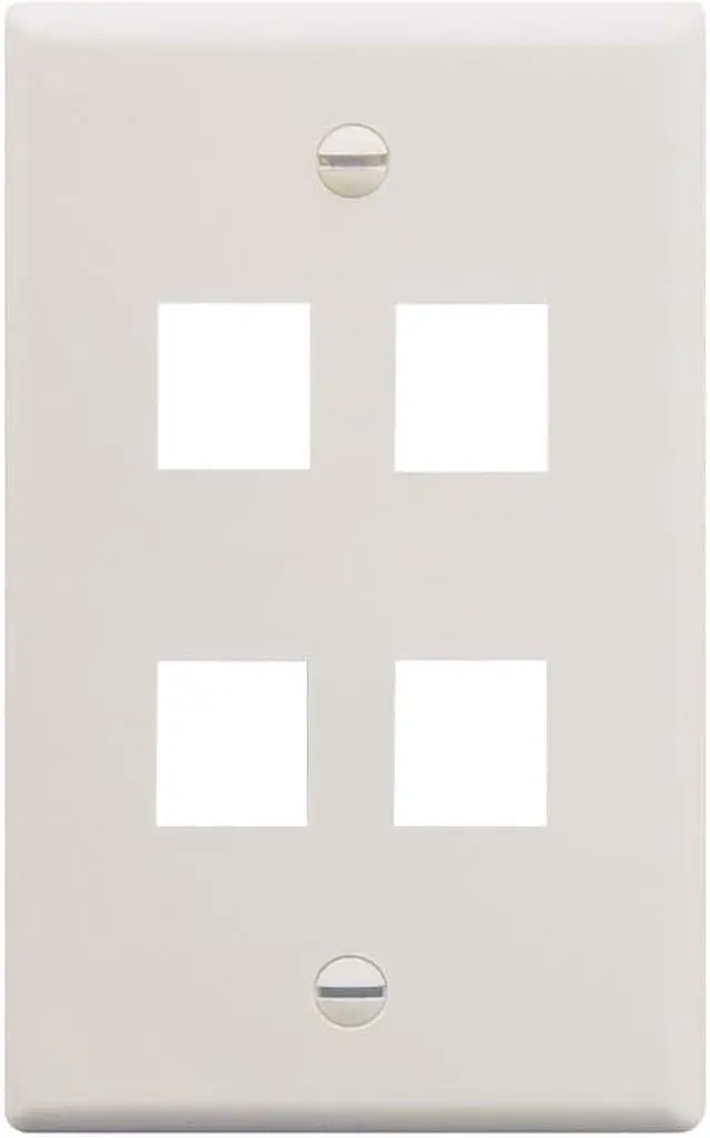 Alt view image 3 of 3 - ICC ICC-FACE-4-WH IC107F04WH - 4Port Face White