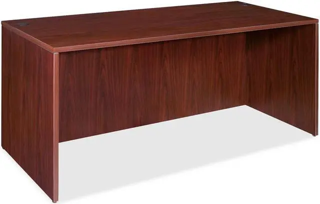 Alt view image 5 of 10 - Lorell Rectangular Desk Shell 72"x36"x29-1/2" Mahogany 69371