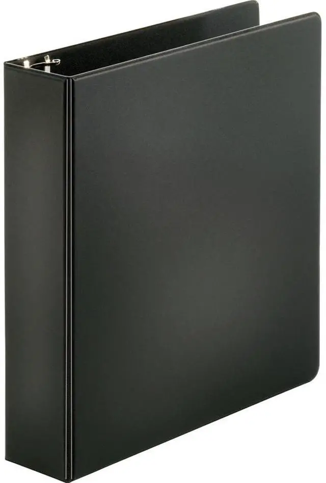 Alt view image 2 of 11 - Business Source Round Ring Binder 2" Capacity 11"x8-1/2" Black 09977
