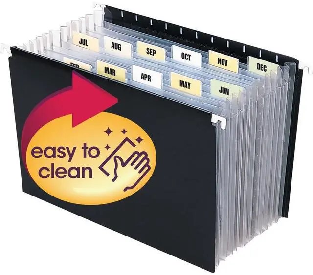 Alt view image 6 of 17 - Smead Hanging Expanding File Portable Ltr 11-7/8"x9-1/4" BK 65125