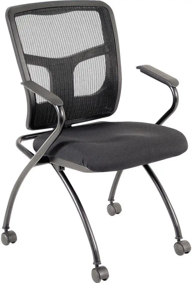 Alt view image 8 of 10 - Lorell Guest Chair 24-2/5"Wx24"Dx37"H 2/CT Black 84374