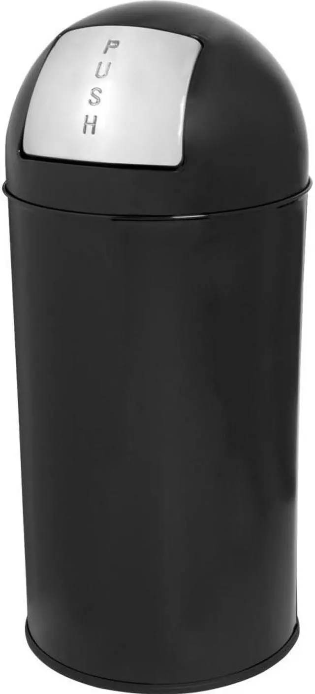 Alt view image 10 of 12 - Genuine Joe Classic Round Top Receptacle Black