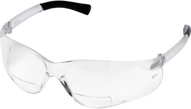 Alt view image 9 of 10 - Mcr Safety Bearkat Magnifier Safety Glasses, Clear Frame, Clear Lens BKH15