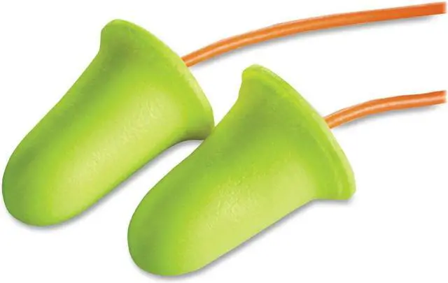 Alt view image 4 of 7 - E-A-R soft FX Corded Earplugs - Disposable, Corded - Noise Protection - Foam, Polyurethane, Vinyl Cord - Yellow - 200 / Box