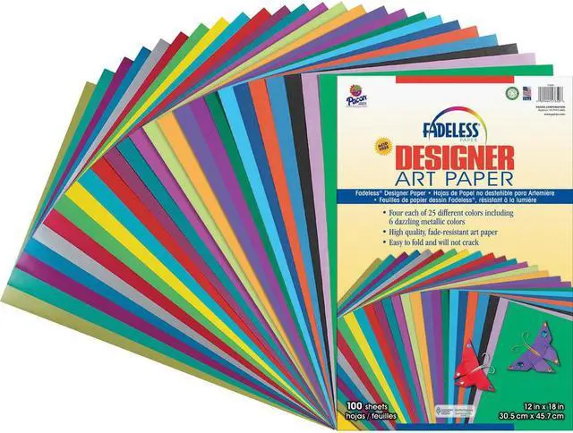 Alt view image 4 of 5 - Pacon 57650 Fadeless Designer Sheets 100 Sheets 12inx18in Assorted