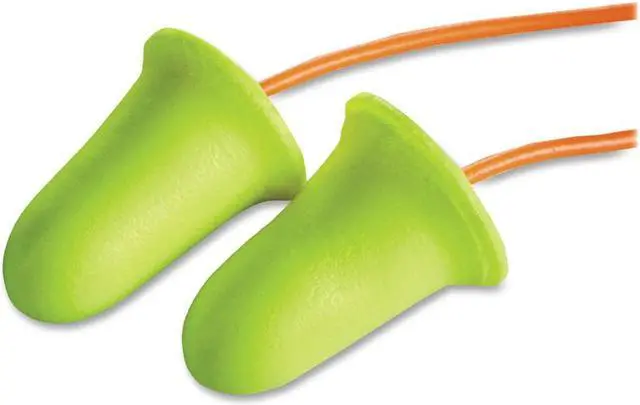 Alt view image 5 of 7 - E-A-R soft FX Corded Earplugs - Disposable, Corded - Noise Protection - Foam, Polyurethane, Vinyl Cord - Yellow - 200 / Box