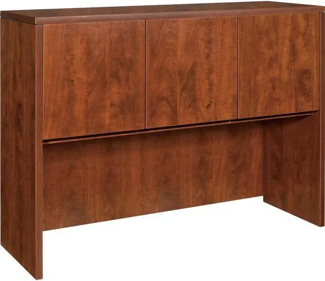 Alt view image 10 of 14 - Lorell Hutch w/Doors 48"x15"x36" Cherry 69418