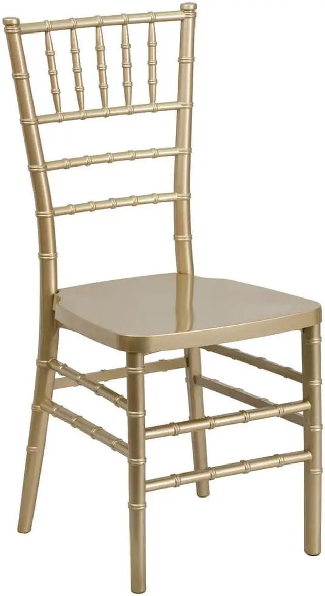 Alt view image 11 of 20 - HERCULES PREMIUM Series Gold Resin Stacking Chiavari Chair
