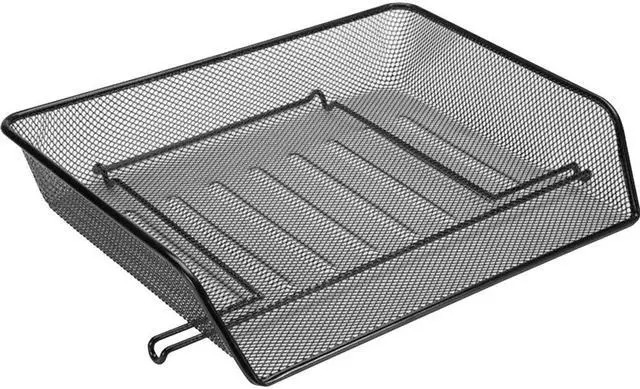 Alt view image 5 of 6 - Lorell Letter Tray Side Load 14-1/4"x10-3/4"x3" Black Mesh 84154