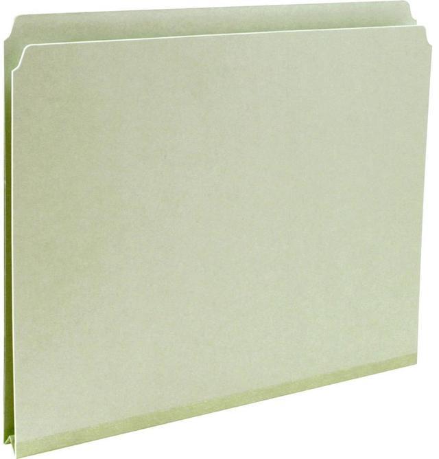 Alt view image 4 of 7 - Smead Manufacturing Company SMD13200 Folder- Straight Tab Cut- 9-.50in.H- Letter-Size- Gray