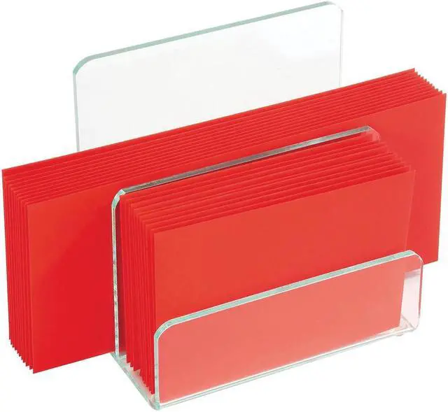 Alt view image 7 of 9 - Lorell Mini Paper Sorter 6"x3-1/2"x6-1/2" Clear/Green 80659
