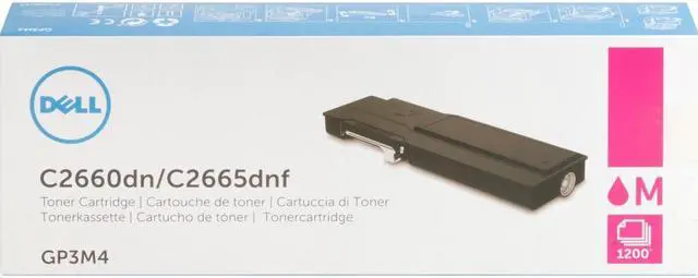Alt view image 3 of 9 - Dell Magenta Toner Cartridge (OEM# 593-BBBP) (1 200 Yield) GP3M4