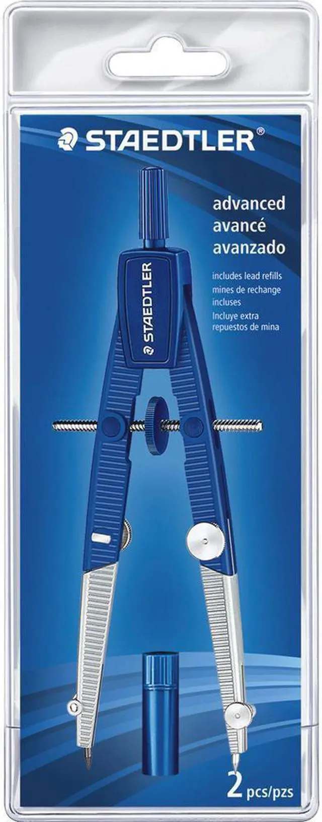Alt view image 6 of 7 - Staedtler 2-piece Advanced Student Compass - Metal, Plastic - Blue, Silver - 1 Each