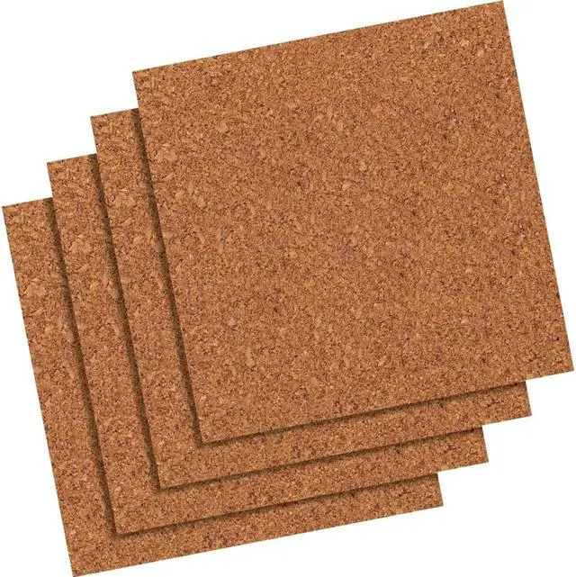 Alt view image 11 of 13 - Quartet Cork Panels Self-stick 12"x12" 4/PK Natural 102Q