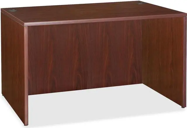 Alt view image 5 of 18 - Lorell Rectangular Desk Shell 47"x29-1/2"x29-1/2" Mahogany 69902