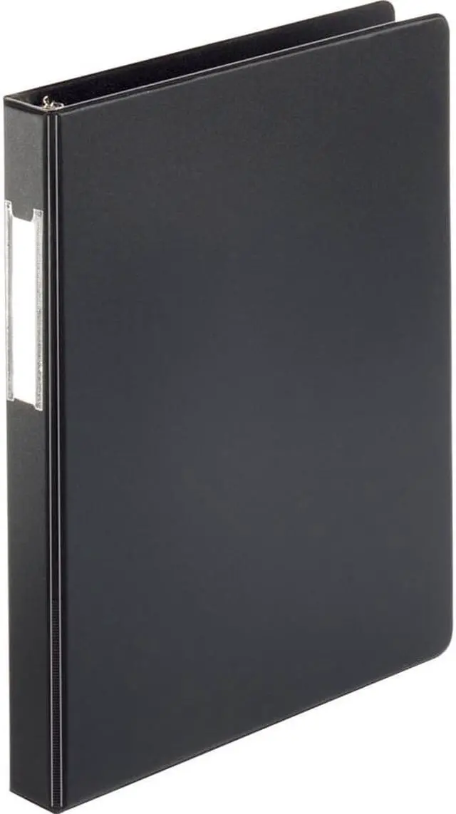 Alt view image 3 of 5 - Business Source Round Ring Binder w/Label Holder 1" Cap. 11"x8-1/2" BK 28559