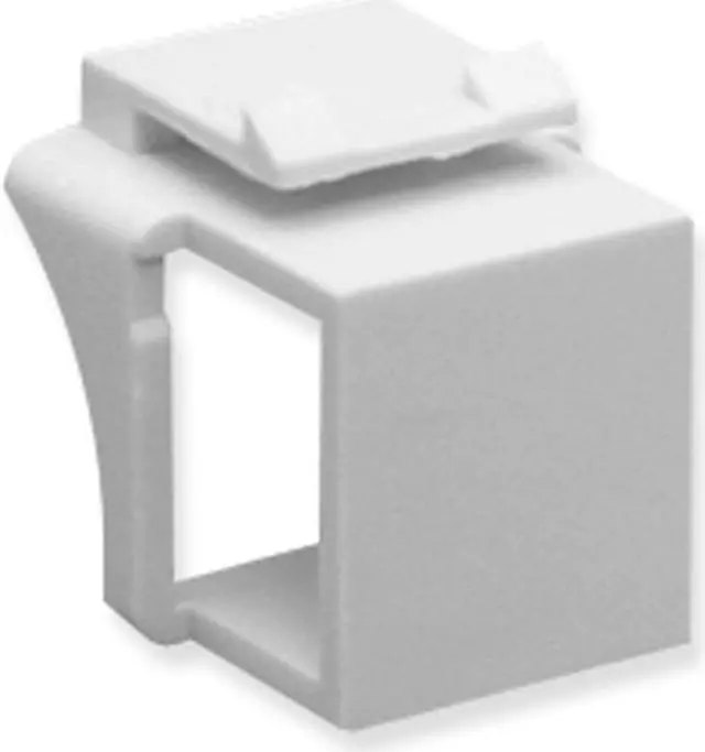 Alt view image 3 of 3 - ICC IC107BN0WH Blank Modular Fill-In Jack Insert; ABS, White