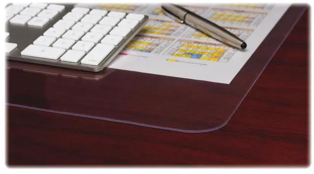 Alt view image 11 of 11 - Lorell Desk Pad Rectangular Non-glare 24"x19" Clear 39652