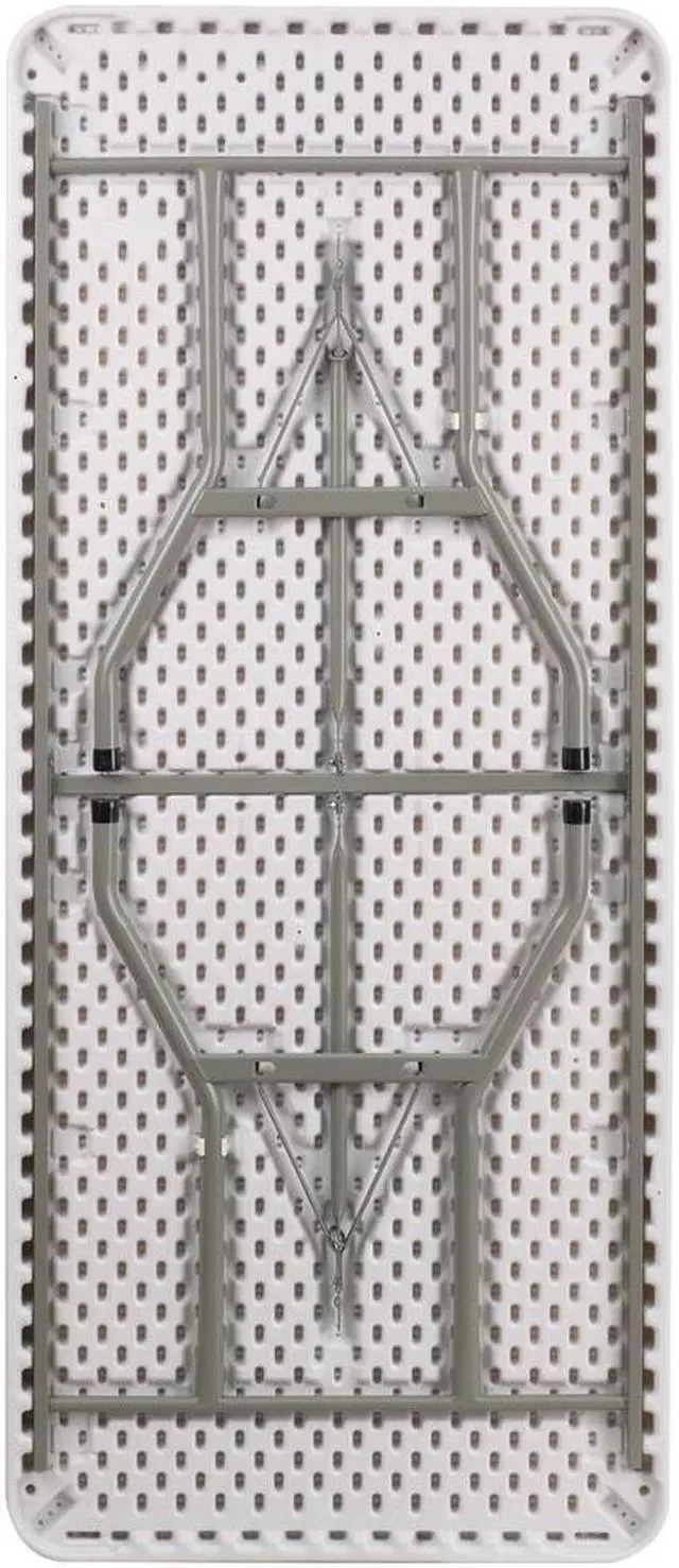 Alt view image 8 of 19 - 30''W x 72''L Granite White Plastic Folding Table