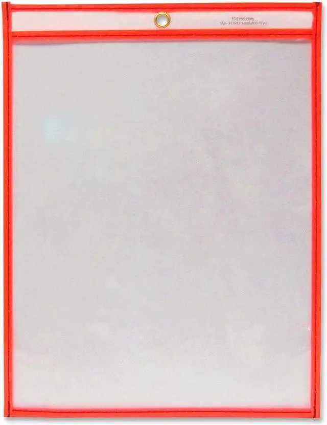 Alt view image 15 of 20 - C-Line Dry Erase Pocket Reusable 9"x12" 30/BX Red 40814